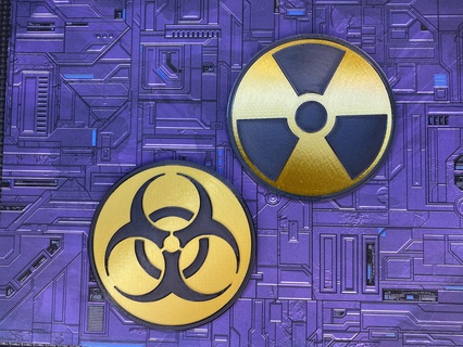 peligro portavasos Arte beber riesgo biológico radioactivo 3d print model - Mito3D