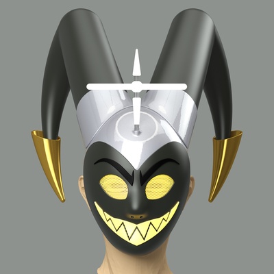 hazbin hotel adam angel exorcist helmet tv series cartoon props cosplay 3d model print kosmocraft mask 3d print model - Mito3D