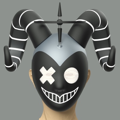 hazbin hotel anjo exorcista capacete modelo 01 tv series desenho animado adereços cosplay 3d impressão kosmocraft mascarar 3d print model - Mito3D