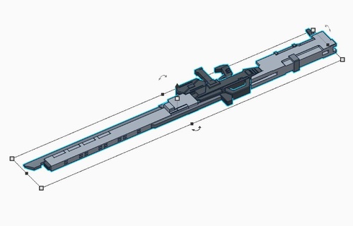hazel gundam long beam rifle Art toy gunpla mecha shield advance of zeta aoz longrifle 3d print model - Mito3D