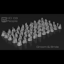 hd people 03 wedding art print pose position crowd crowds human groom bride cuople love lover romance romantic celebration marriage couple 3d print model - Mito3D