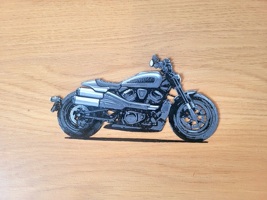 hd sportster arte motore moto fucina cappelli 2d 3d print model - Mito3D