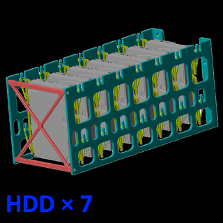 hdd bracket 7 hard disk hard disks disk disks hdd nas  3d print model - Mito3D