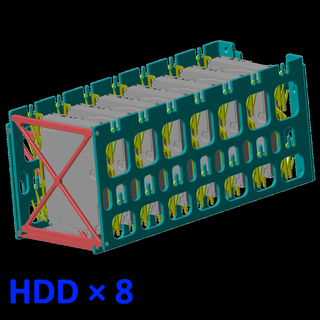 hdd bracket 8 hard disk hard disks disk disks hdd nas  3d print model - Mito3D