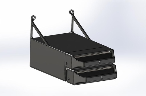 hdd wall mount bracket ab manual backup Tools caddy enclosure tool_holders_boxes 3d print model - Mito3D