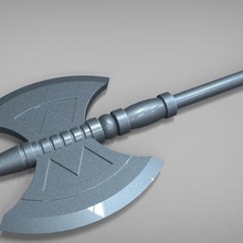 he-man battle axe masters universe various toy cosplay prop weapon bladed blade arma eternia hacha batalla 3d print model - Mito3D