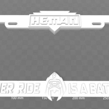 he-man my other ride battle cat license plate frame art signs logos 3d print model - Mito3D