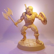 he-man heman motu mastersoftheuniverse miniature 54mm collectible axe sword figure shield fantasy 3d print model - Mito3D