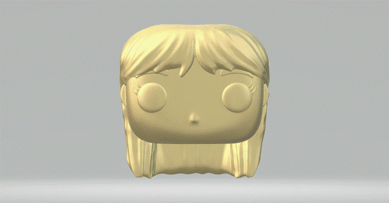 cabeça 080 funko pop mulher 3d print model - Mito3D