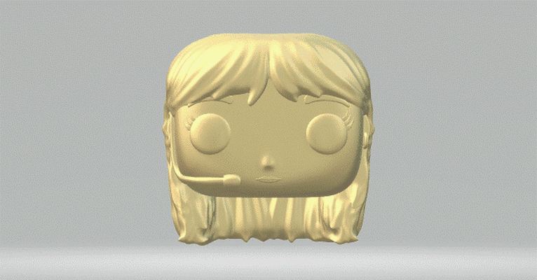 head 096 funko pop woman 3d print model - Mito3D