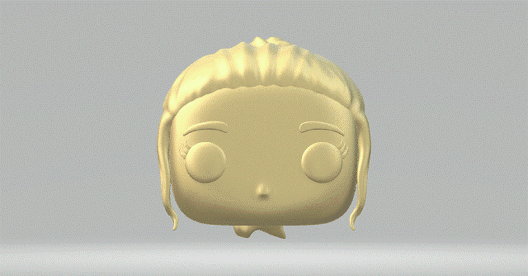 head 097 funko pop woman 3d print model - Mito3D