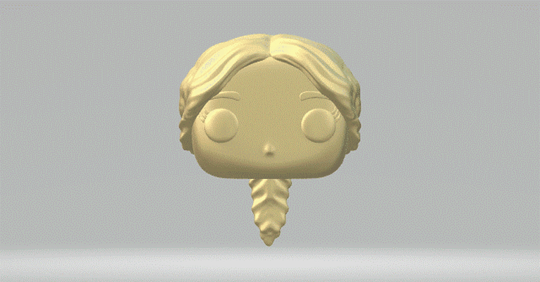 kopf 098 funko pop frau 3d print model - Mito3D