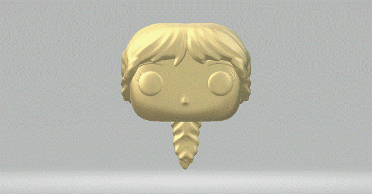 head 101 funko pop woman 3d print model - Mito3D