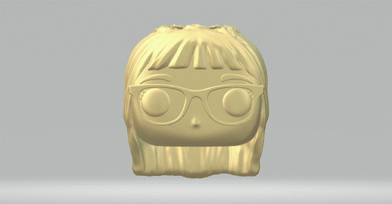 head 102 funko pop woman 3d print model - Mito3D