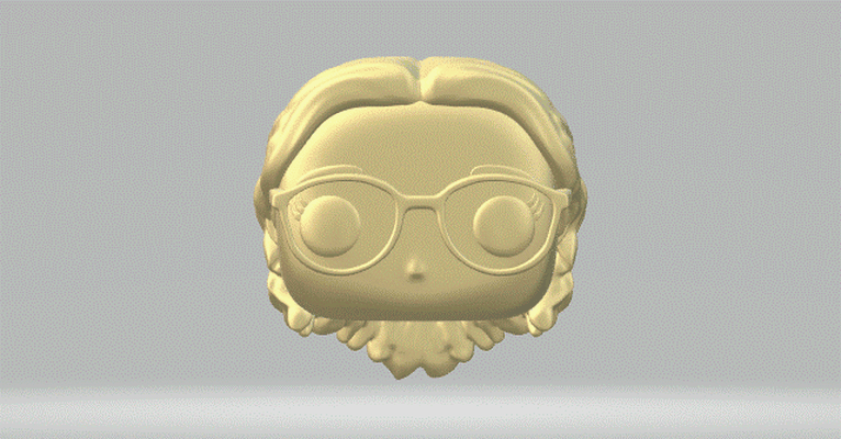 cabeça 104 funko pop mulher 3d print model - Mito3D