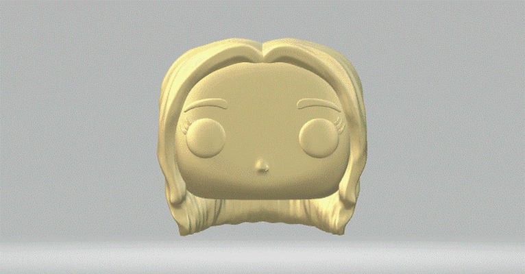 head 106 funko pop woman 3d print model - Mito3D