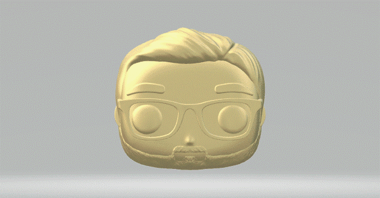 tête 135 funko pop homme 3d print model - Mito3D