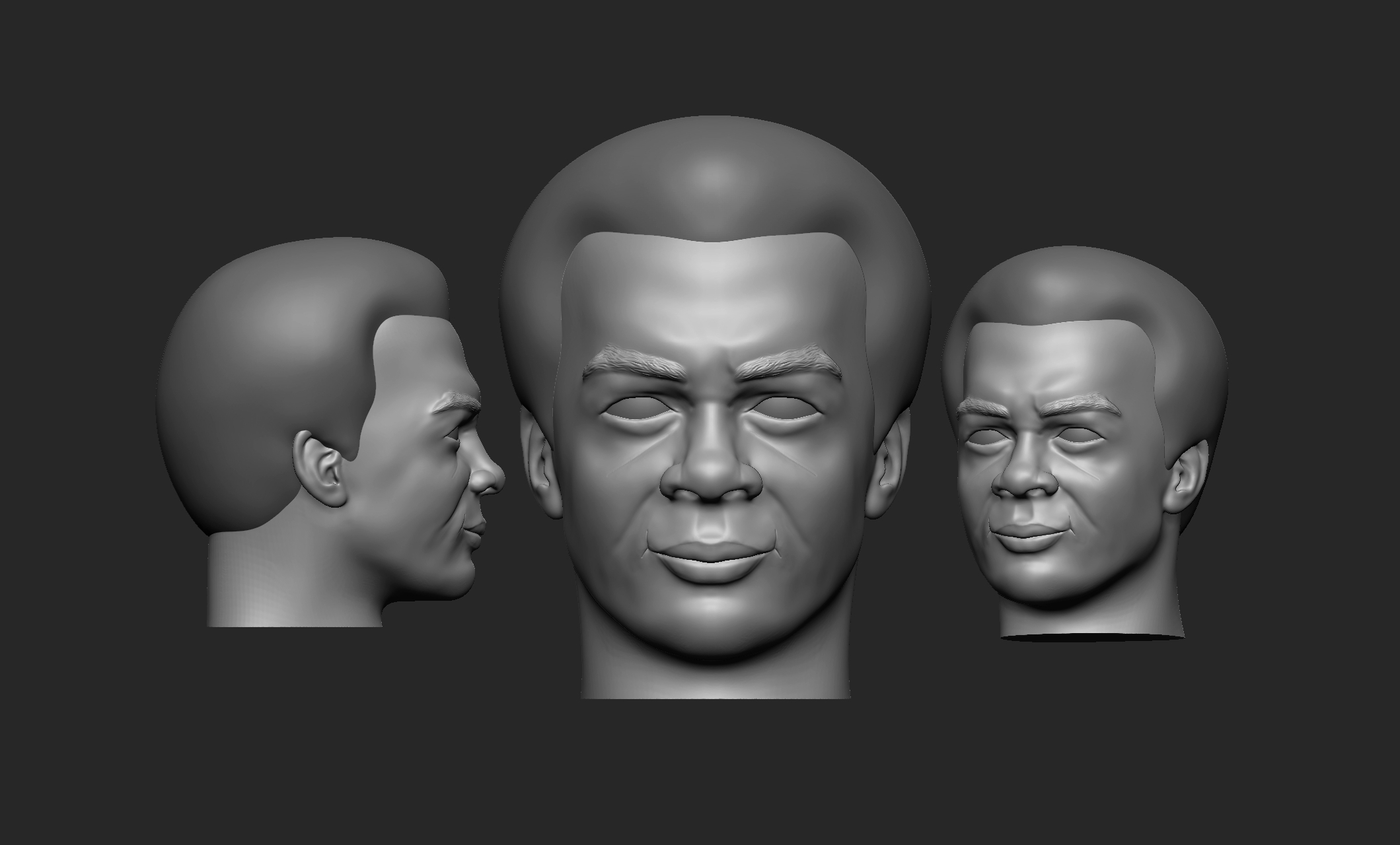 cabeça afro 3D print model - Mito3D