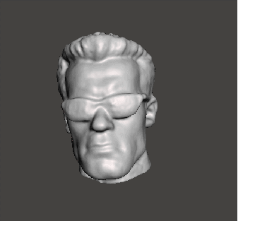 cabeza Arnold Schwarzenegger terminador t 800 warner película figura robot escultura 3d print model - Mito3D