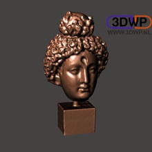 head buddha 3d scan bodhisattva sculpture art scans bust meshmixer met3d metropolitan museum met sense scanner statue replicas 3d print model - Mito3D