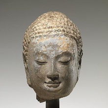 head buddha art captured met3d met museum sculpture scans replicas 3d print model - Mito3D