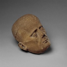 testa chierico tomba effigie art arte scansioni met museum ruvida di scansione la scultura repliche 3d print model - Mito3D