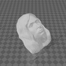 cabeza muchacha janssen vaquero gris X Men 3d print model - Mito3D
