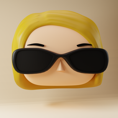 baş kadın güneş gözlüğü 02 kafalar funko kadin 3d print model - Mito3D