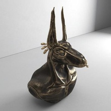 cabeça de deus annubis a arte figura proa egípcio 3d print model - Mito3D