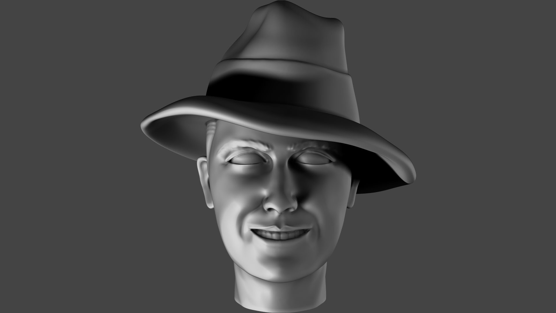 cabeça chapéu humano 3D print model - Mito3D