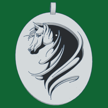 head horse pendant jewelry medal earring animal 3d print model - Mito3D