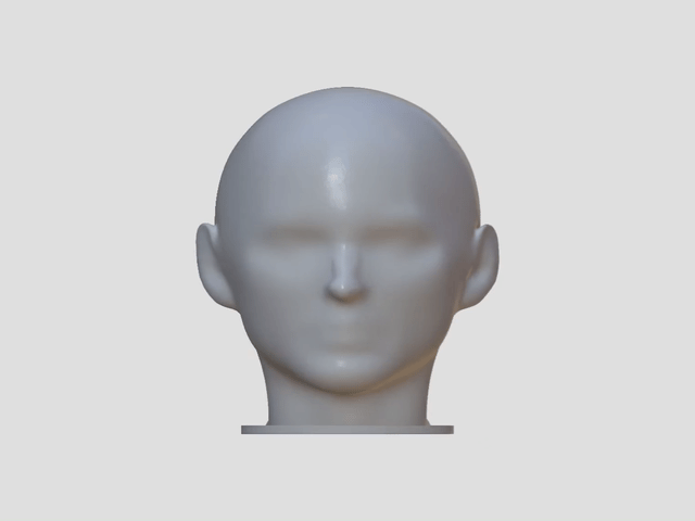 tête Humain mannequin 3D print model - Mito3D