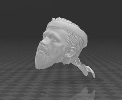 cabeça homem bandana açao figura personalizadas arte Estrela louça treck bilipe cabeca 3d print model - Mito3D