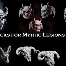 head packs mythic legions customs game action figure collectible toy art fantasy heads creatures mythicjourney custom mythiclegionscustom 3d print model - Mito3D