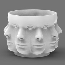 head plant pot planter 3d print model - Mito3D
