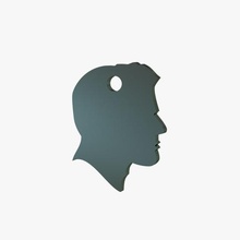 profilo in testa portachiavi gadget uomo modello silhouette gingillo keychain 3d print model - Mito3D