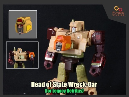 head state wreck-gar transformers legacy detritus 3d print model - Mito3D