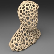testa di stephen colbert voronoi stile art sculture 3d print model - Mito3D
