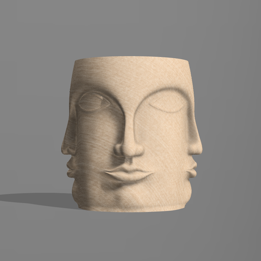 head vase 3D print model - Mito3D