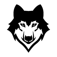 head wolf sticker 3d print model - Mito3D