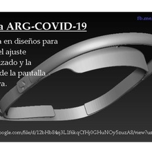saç bandı arg-covid-19 aracı tıp covid19 kafa 3d print model - Mito3D