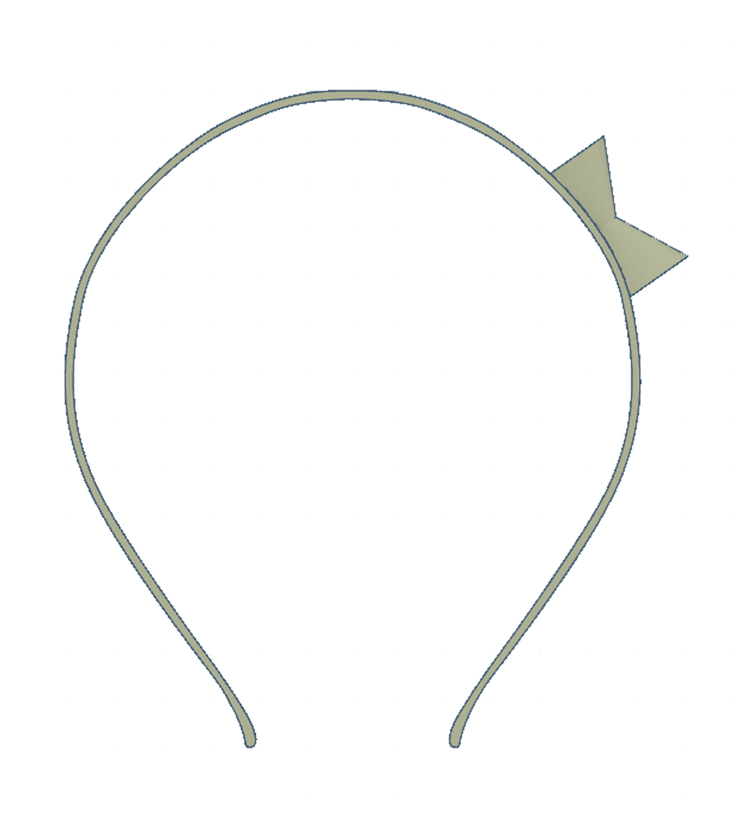 headband bow fashion accessories girls 3D print model - Mito3D