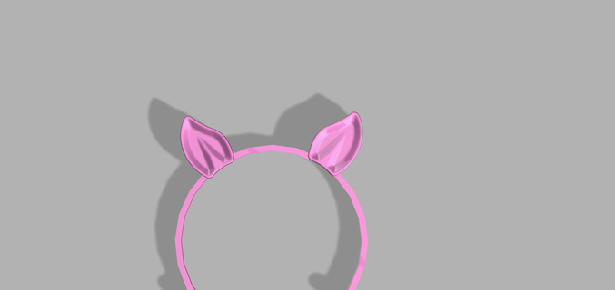 headband pig ears piggy headbands head accessories jewelry 3d print model - Mito3D