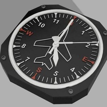 titre mur l'horloge regarder avion 3d print model - Mito3D