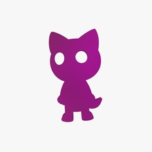 headphone coil cat gadget toy shape silhouette plaything case keychain bauble trinket tomcat 3d print model - Mito3D
