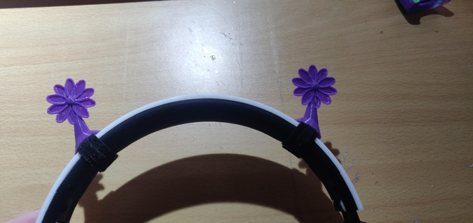 kulaklık Çiçekler 3d print model - Mito3D