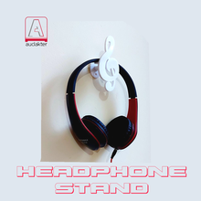 headphone hanger - treble clef music wall bracket 3d print model - Mito3D
