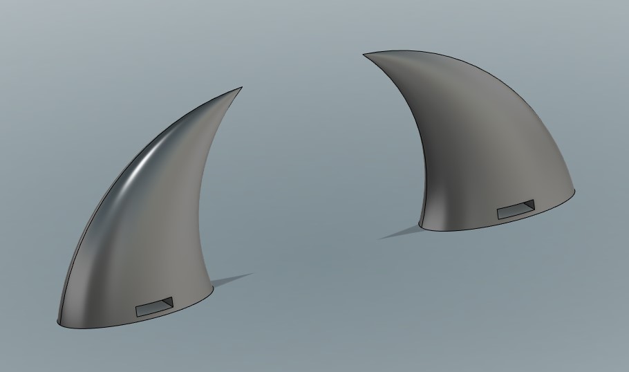 cuffia fascia per capelli corna corno cuffie 3D print model - Mito3D
