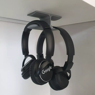 headphone headset shelf mount holder hanger support organizing organization householdsuppliesacessories 3d print model - Mito3D
