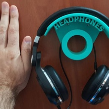 headphone holder gadget music helmets hoof stand support headphones 3d print model - Mito3D
